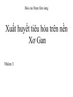 Xuất huyết tiêu hóa trên nền Xơ Gan