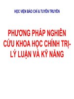 PHƯƠNG PHÁP NGHIÊN CỨU KHOA HỌC CHÍNH TRỊLÝ LUẬN VÀ KỸ NĂNG