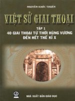 Việt sử giai thoại Tập 1  40 giai thoại từ thời Hùng Vương đến hết thế kỷ thứ X