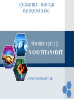 TÌM HIỂU VẬT LIỆU NANO TITAN OXIT