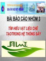 TÌM HIỂU VẬT LIỆU CHẾ TẠO TRONG HỆ THỐNG SẤY