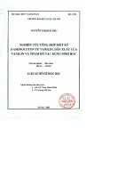 Nghiên cứu tổng hợp một số bê ta   aminoceton từ vanilin, dẫn xuất của vanilin và thăm dò tác dụng sinh học