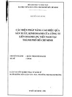Các biện pháp nâng cao hiệu quả sản xuất, kinh doanh của công ty liên doanh LPG Việt Nam tại Tp. Hồ Chí Minh