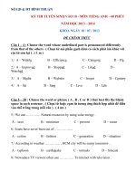 10 đề thi vào 10 có đáp án