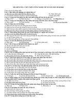 Đề kiểm tra 1 tiết công nghệ học kì I.