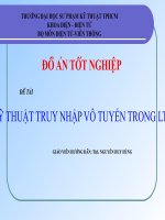 THUẬT TRUY NHẬP VÔ TUYẾN TRONG LTE