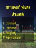 TƯ TƯỞNG HỒ CHÍ MINH VỀ THANH NIÊN