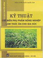 Kỹ thuật chế biến bảo quản phụ phẩm nông nghiệp và thủy hải sản làm thức ăn chăn nuôi