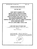 Góp phần nghiên cứu định lượng paracetamol chlopheramin maleat phenyl propanolamin HCL và dextromethophan hbr trong chế phẩm viên nén hạ nhiệt giảm đau bằng phương pháp sắc ký lỏng hiệu năng cao