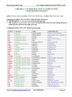 Prefixes and suffixes