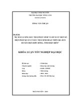 Dự báo lượng rác thải phát sinh và đề xuất một số biện pháp quản lý rác thải sinh hoạt trên địa bàn huyện Điện Biên Đông, tỉnh Điện Biên.