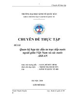 Quan hệ hợp tác đầu tư trực tiếp nước ngoài giữa Việt Nam và các nước ASEAN