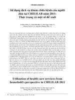 Sử dụng dịch vụ khám chữa bệnh của người dân tại CHILILAB năm 2011 thực trạng và một số đề xuất