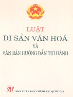 Luật di sản văn hóa và văn bản hướng dẫn thi hành