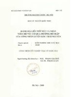 Đánh giá tiếp xúc cá nhân với chì vô cơ qua đường hô hấp của công nhân luyện kim thái nguyên