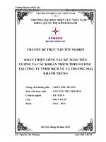 Hoàn thiện công tác Kế Toán Tiền Lương và Các Khoản Trích Theo Lương tại Công ty TNHH Dịch Vụ và Thương mại Khanh Trung