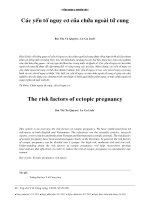 Các yếu tố nguy cơ của chửa ngoài tử cung