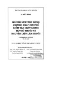 Nghiên cứu ứng dụng phương pháp cực phổ kiểm tra chất lượng một số thuốc và nguyên liệu làm thuốc