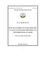 Bước đầu nghiên cứu dược động học của glycyl funtumin trên động vật thí nghiệm bằng LC MSMS