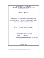 ảnh hưởng của một số phân bón mới đến năng suất và chất lượng lúa bắc thơm trên đất phù sa sông thái bình