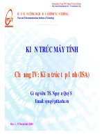 Bài giảng Kiến trúc máy tính chương 4 Kiến trúc tập lệnh (ISA)