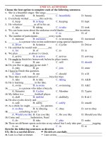 Bài tập tiếng Anh lớp 7 bài 13 (With key)