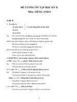 ôn thi HKII tiếng Anh lớp 8