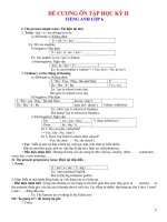 Ôn thi HKII tiếng Anh lớp 6