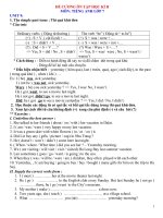 Bài tập ôn thi HKII tiếng Anh lớp 7