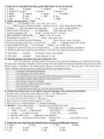 Bài tập ôn thi HKII tiếng Anh lớp 7