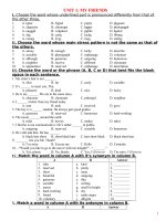 Bài tập thực hành tiếng Anh lớp 8