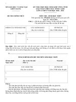 DE THI HSG CASIO SINH HOC LOP 12 TINH KIEN GIANG TU NAM 2010 DEN 2015