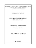 Phát triển chăn nuôi lợn thịt ở tỉnh Thanh Hóa