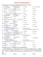 Bài tập tiếng Anh lớp 8 (Bài 16 - Inventions)