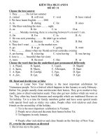 Bộ đề kiểm tra HKII tiếng Anh lớp 8 (Phần 4)
