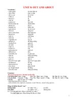 Từ vựng tiếng Anh lớp 6 (Bài 8 - Out  and About)