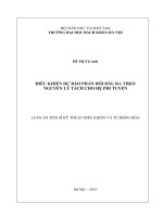 Luận án tiến sĩ Điều khiển dự báo phản hồi đầu ra theo nguyên lý tách cho hệ phi tuyến