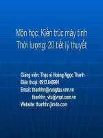 Bài giảng Kỹ thuật máy tính