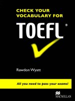 Check your vocab for TOEFL Book
