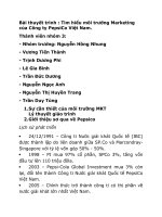 Tìm hiểu môi trường Marketing của Công ty PepsiCo Việt Nam