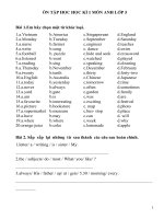 cương ôn tập thi HKI tiếng Anh lớp 5