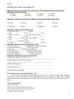 thi HKI tiếng Anh lớp