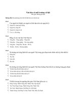 Câu hỏi trắc nghiệm - Văn hóa và môi trường xã hội