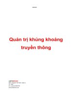 Quản trị khủng hoảng
