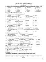 thi HKII tiếng Anh lớp 6 (with key)