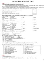 thi HKII tiếng Anh lớp 7 (With key)