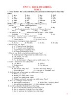 Bài tập bài 1 tiếng Anh lớp 7