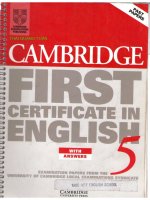 Cambridge First Certificate 5 With Answers