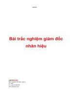 Trắc nghiệm thương hiệu