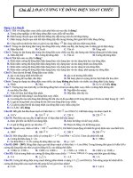 Các chủ đề bài tập điện xoay chiều ôn thi đại học môn vật lý